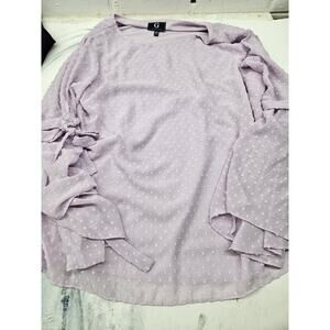 G By Giuliana 16w Light Purple Double Layered Blouse
